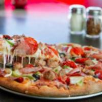 2. Phosgo Supreme Pizza · New word worthy. Pepperoni, ham, black olives, Italian sausage, green pepper and onions with...