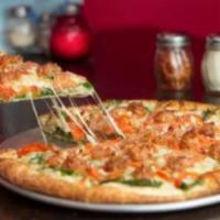 9. Zerto Magnifico Pizza · Pizzacadabra. Linguica, spinach, sliced tomatoes and fresh garlic with provolone and pecorin...