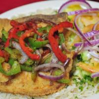 Tilapia Platter · Marinated and seasoned breaded tilapia fish fillet, fried in oil. Served with rice or French...