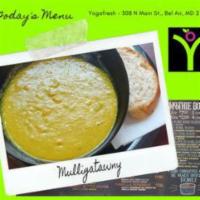 Mulligatawny (GF, CN)  · Made with coconut milk and curry powder, this classic Indian soup is loaded with red lentils...