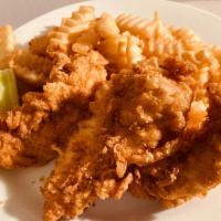 Chicken Tenders Combo Served with Fries · Your choice of 3 or 6 pieces Crispy Chicken Breast Tenders, served with fries and your choic...