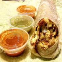 Potatoes Breakfast Burrito · Flour tortilla with a savory filling.