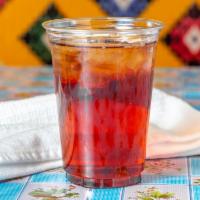 16oz. Baba's sweet Iced Tea  · Sweeten. Fresh floral infused black iced tead sweetened with date with date syrup. 