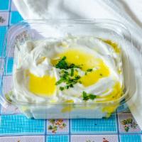 Labneh · Pasteruized cows milk, cheese cultured enzymes, cream cheese, walnuts, olive oil, chillies, ...