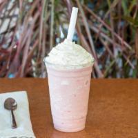 Strawberry Banana Smoothie · Strawberry and Banana Blended with your choice of Almond or regular milk