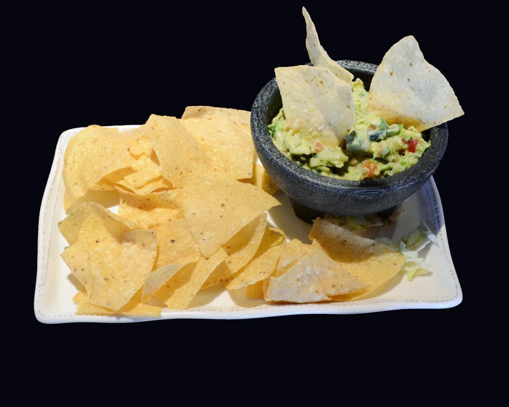 Guac · Made fresh from ripe avocados blended with onions, tomatoes and fresh cilantro.