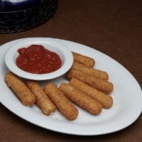 Mozzarella Sticks Appetizer · Served with marinara sauce.