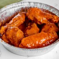 6 Pieces Wings · Freshly fried chicken wings with your choice of our homemade sauce (Buffalo, Honey BBQ, Smok...