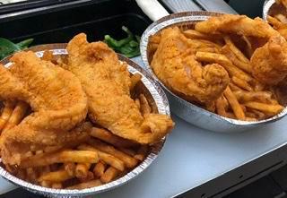 2 Pieces Fish and Fries Combo · Includes a can soda.
