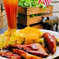BBQ Platter · Served with choice of 2 sides and 1 BBQ meat.