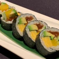 Vegetable Futomaki Roll · 5pcs. Kampyo, tamago, oshinko, cucumber, avocado, shiso leaf