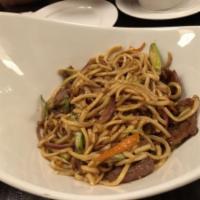 Longevity Noodle · Asparagus, onion, cabbage, shiitake mushroom and carrots.