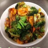 113. Shrimp with Broccoli · 