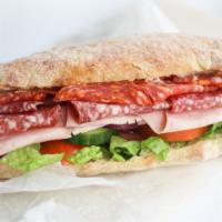 2. Riverside Sandwich Combo · Ham, salami, provolone cheese with lettuce and tomato. 