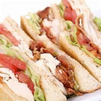 5. The Marriott Sandwich Combo · Chicken cutlet, bacon , Muster cheese with lettuce and tomato. 