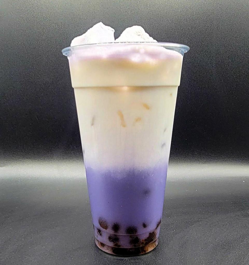3. Purple Heart Boba Milk Tea · Taro boba.