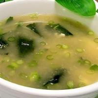 34.Miso soup (8oz cup) · Miso soup with tofu or without tofu 