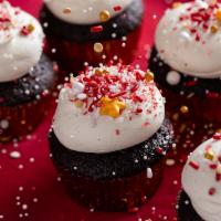 Holiday Sprinkle Cupcakes · Valentine's Day sprinkles