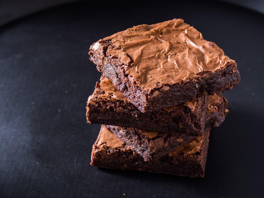 Fudge Brownie · Decadent fudgy brownie made with the darkest chocolate.