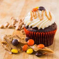 Dark Chocolate Peanut Butter Cupcake · ** When adding a personalized notecard, bow or candle,  please order specialized cupcake(s) ...