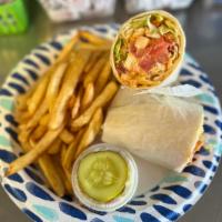 Chipotle Wrap · Cheddar cheese, lettuce, tomatoes, and chipotle aioli.