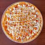Buffalo Chicken Specialty Pizza · Breaded chicken tossed in a Buffalo sauce topped with mozzarella. Choice of blue cheese or r...