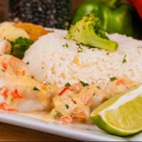 Camarones al Ajillo / Garlic Shrimp  · Shrimp in a garlic-based sauce. Served with your choice of two sides