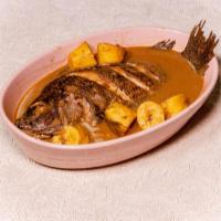 Tilapia Pepper Soup · Served with plantains.
