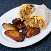 1. Beef Burrito · Served on a fresh tortilla with rice, black beans, Mexican salsa and cheddar cheese.