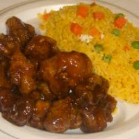  General Tso's Chicken Fried Rice · Spicy.