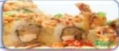 7. Tempura Shrimp roll · In: Tempura shrimp, avocado, cucumber Out: eel sauce, spicy mayo, crunchy flake. Cooked.