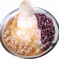 Red Beans Milk Shaved Ice (M) · Medium. Includes red beans, melon jelly and ice cream. 