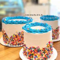 Vanilla with Sprinkles Cake (Pink or Blue) · 