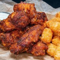 10-PIECE WINGS COMBO · 10 Classic Bone-In Wings, With Choice Of Up To 2 Flavors; 1 Side ＆ 1 Sauce