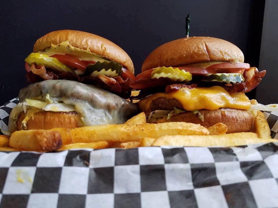 Burger Buddies with Fries · Choice of 2 burgers (1/6lb ea.), Served with fries.