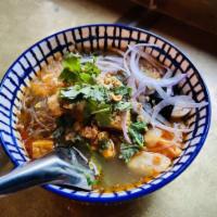 The Majesty Noodle Soup · Vermicelli noodles in savory Top Burmese house special broth (Tofu/Chicken). Served with Woo...
