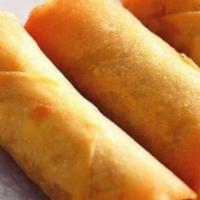 02. Egg Roll · Crispy dough filled with minced vegetables.