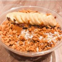 Acai Nutty · Peanut butter, granola, banana, raw almonds, and almond milk.