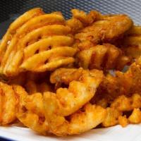 Waffle Fries · Add ons are available for an additional charge.