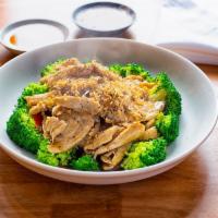 Garlic and Pepper · Stir-fried with your choice of meat in garlic and pepper sauce, served with steamed broccoli...