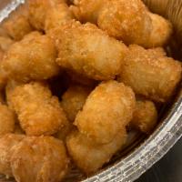 Tater Tots · Served with Spicy Ketchup.
Enough for 2 people .. or 1 person who really loves Tater Tots.
