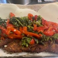 Veggie Sandwich · Fried eggplant, broccoli rabe, roasted peppers and mild provolone.