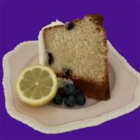Lemon Blueberry Pound Cake (Slice) · Homemade delicious and moist blueberry pound cake, with lemon icing.