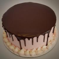 Neapolitan Cake · A moist layer of French vanilla cake with layer of fudgy chocolate brownie. Iced and filled ...