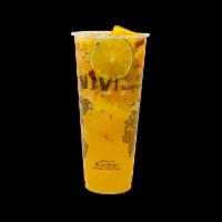 Jasmine Lemon · Large size only. Orange, apple, tea jelly, chia seed, lime.