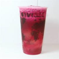 Strawberry Jelly Tea · Large size only. Orange, apple, tea jelly, chia seed, lime.