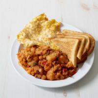2 Eggs with Home Fries and Toast Breakfast Platter · 