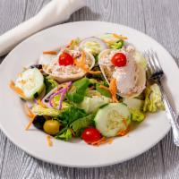 Tuna Salad · Tuna served over tossed salad (delicious).