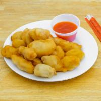 110. Sweet and Sour Chicken · Sweetened sauce with  vinegar base.
