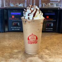 Blended Mocha · Chocolate sauced blended with our home-made coffee mix will leave you to wanting more! 